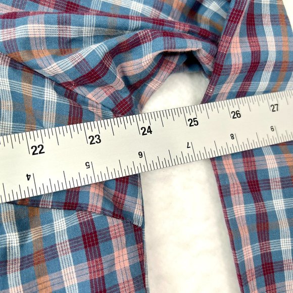 Men's Wrangler Pearl Snap Button Plaid "Wrancher" Western Shirt Sz XL - Picture 8 of 10